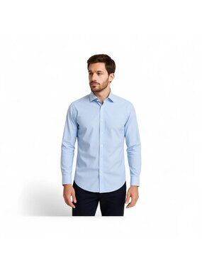 Denim & Flower By Ricky Singh Mens Shirt Blue Size M Special Occasion Wedding